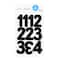 12 Pack: Black Rounded Number Stickers by Recollections™